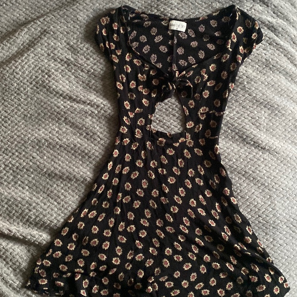 Urban Outfitters Kiss The Sky Black Sunflower Dress